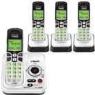 VTech CS6229-4 DECT 6.0 Cordless Phone, Black/Silver, 4 Handsets