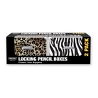 Two-Pack Pencil Box, 1 Zebra, 1 Cheetah - Assorted - Vaultz ...