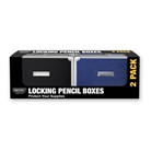 Two-Pack Pencil Box, 1 Black, 1 Blue - Assorted - Vaultz - V...