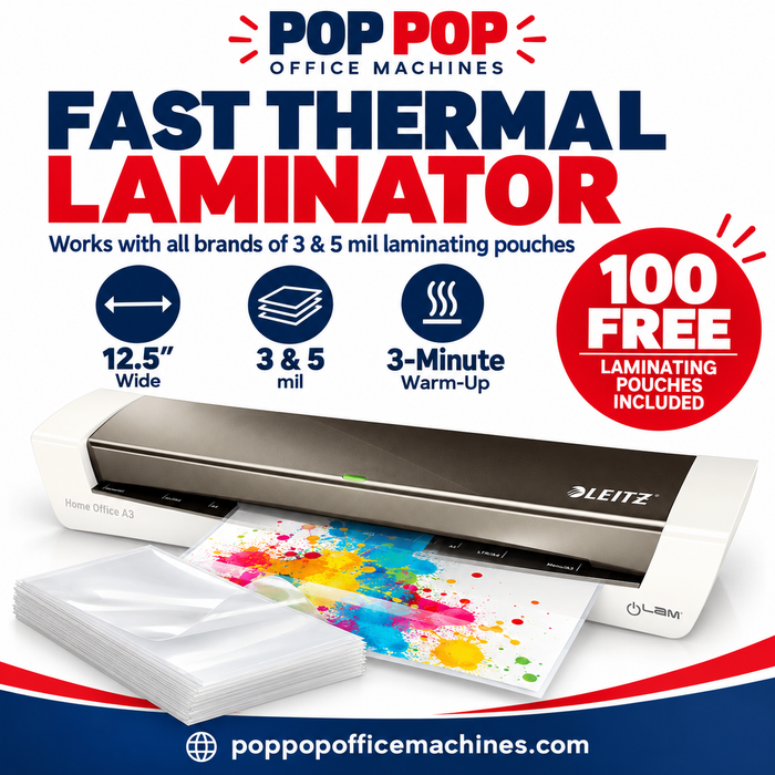 Leitz iLAM Thermal Laminator, 12.5" Laminating Machine, Use with 3 Mil and 5 Mil
