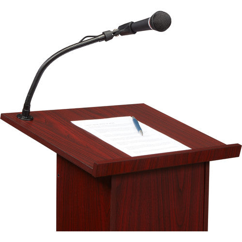 Oklahoma Sound 111PLS-MY Power Plus 46" Mahogany Sound Lectern Podium with 2 Microphones