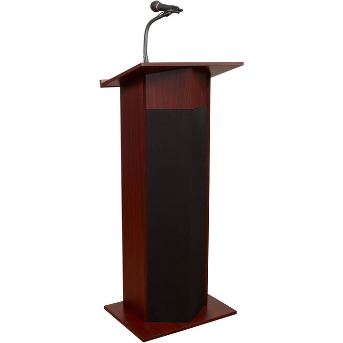 Oklahoma Sound 111PLS-MY Power Plus 46" Mahogany Sound Lectern Podium with 2 Microphones