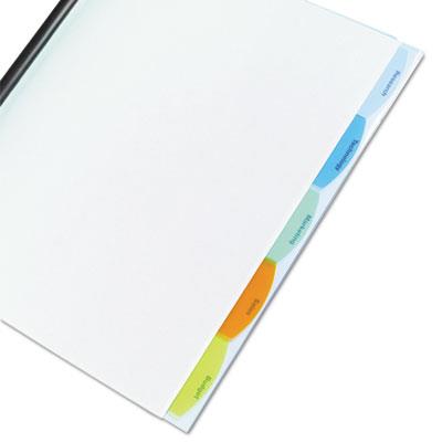 GBC View-Tab Report Cover with Grooved Sliding Bar, Letter Size, Clear, Holds 20 Sheets (GBC55766)