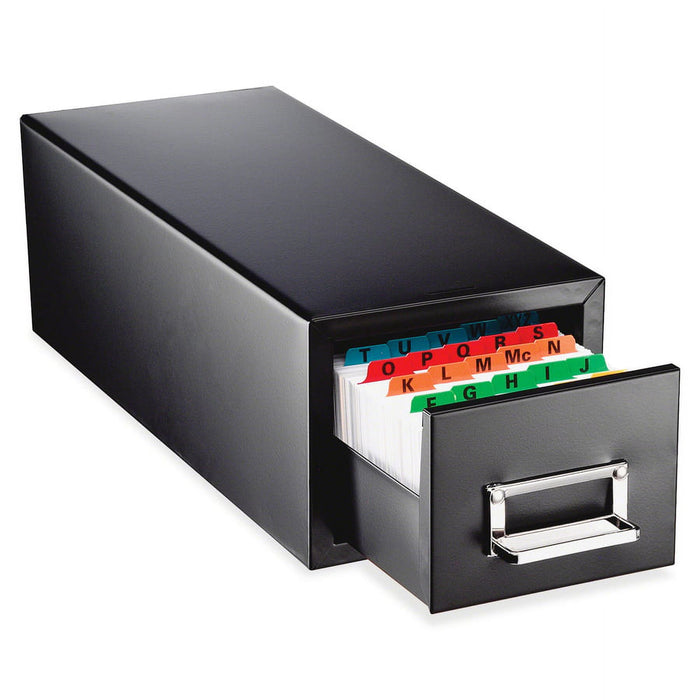 MMF, MMF263F3516SBLA, Card File Drawers, 1 Each, Black 3x5 Holds 1500 Cards NEW