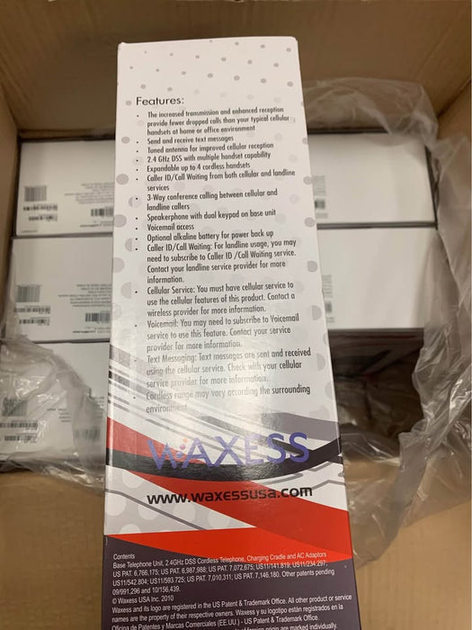WAXESS Dual Cordless Phone NEW , Can text too!