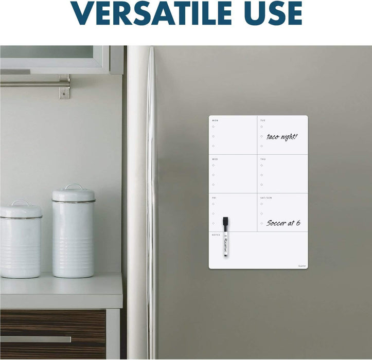 Quartet Magnetic Weekly Planner Dry Erase Board, 11" x 17", Frameless (63540)
