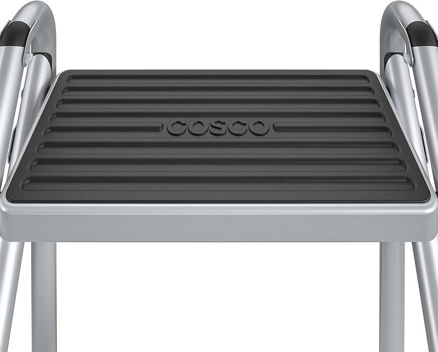 Cosco 3-Step Rolling Step Ladder, Grey NEW