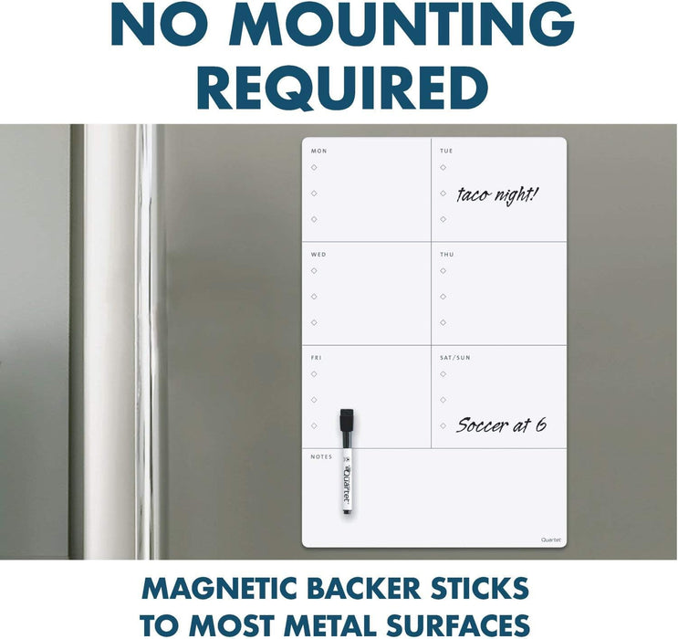 Quartet Magnetic Weekly Planner Dry Erase Board, 11" x 17", Frameless (63540)