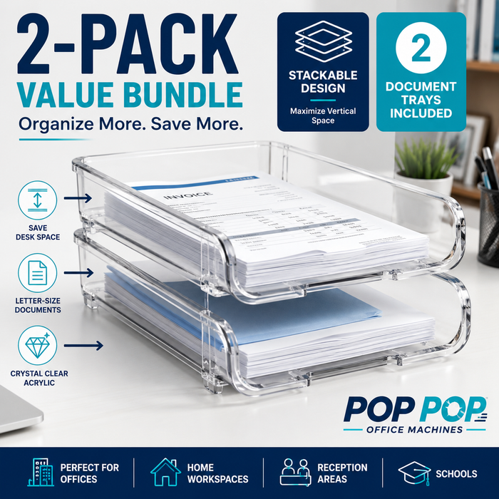 Swingline® Stratus Acrylic Document Tray – Clear SET OF TWO