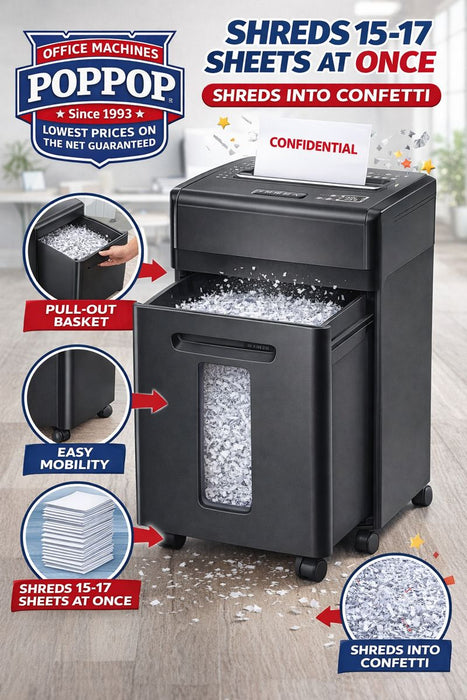 InfoGuard / Staples 15-Sheet Crosscut Paper Shredder NX1500P Brand New