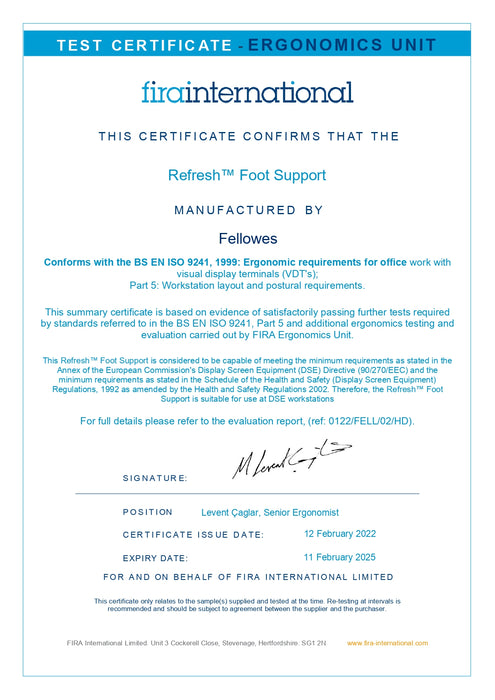 Fellowes 80660 Refresh™ Foot Support NEW
