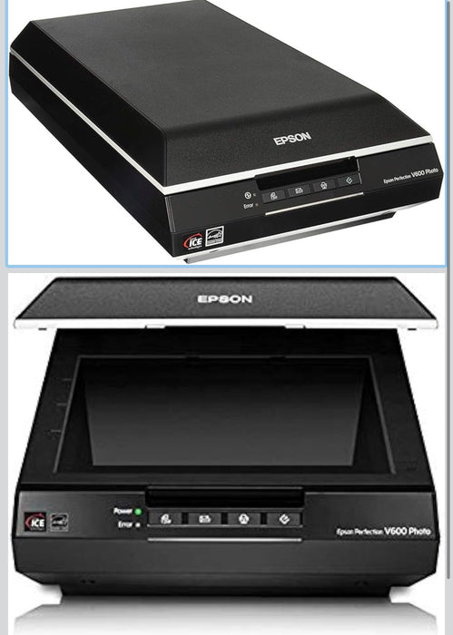 Epson Perfection V600 Photo Wired USB Connectivity Color Scanner - 6400 x 9600 dpi, Enlargements up to 17" x 22" Flatbed Image Scanner