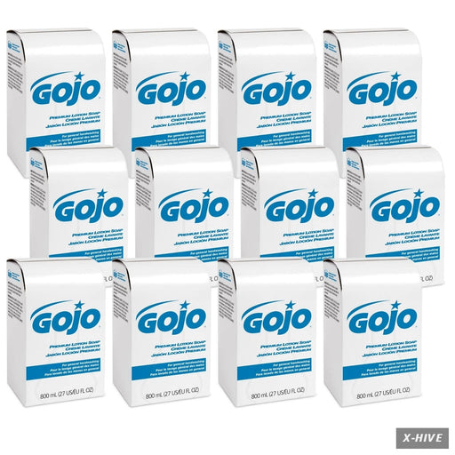 GOJO Premium Lotion Soap refill cartridges in Waterfall fragrance