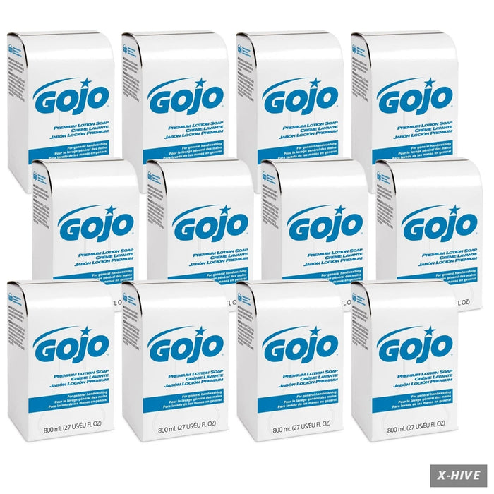 GOJO Premium Lotion Soap refill cartridges in Waterfall fragrance