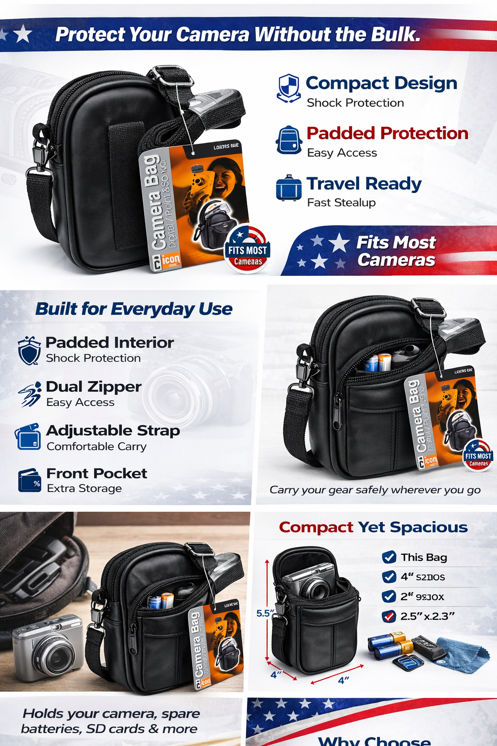 Icon digital Camera Case w/ Strap – Secure, Lightweight & Sleek new ...