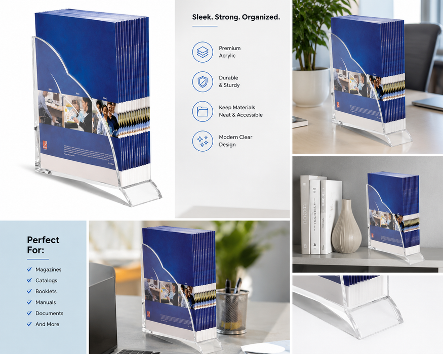 Swingline Stratus Acrylic Magazine Rack, Clear – S7020333