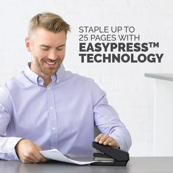 Fellowes LX840 Easy-Press Stapler with Microban Technology