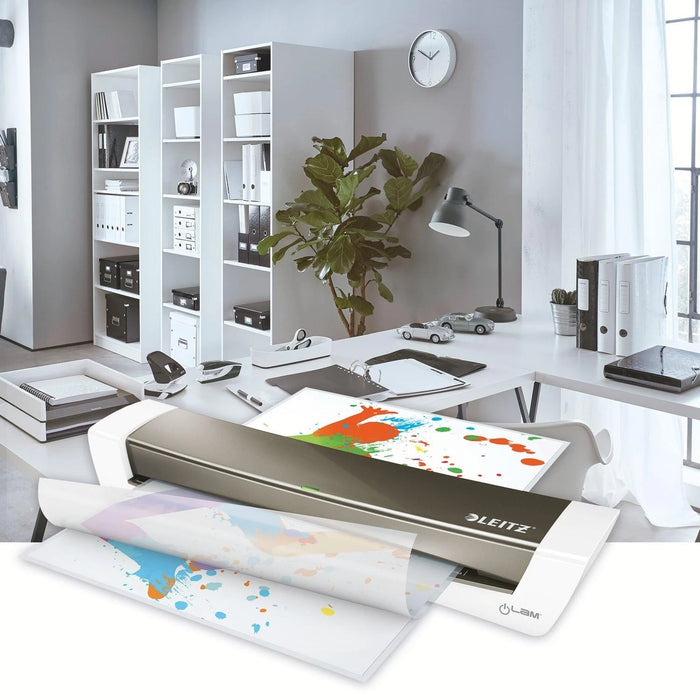 Leitz iLAM laminator in an office setting