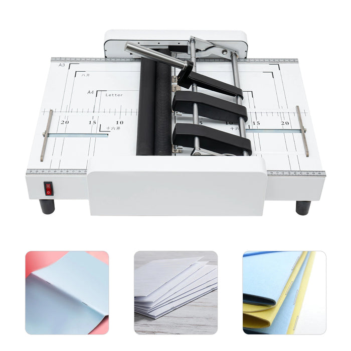 POP POP A3 Booklet Maker, Paper Folding Machine, Binding & Folding Machine US Standard