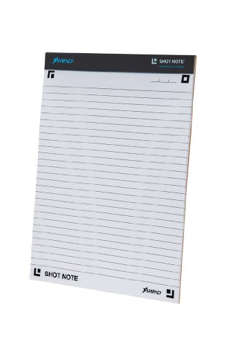 Ampad Shot Note Writing Pad, 8 1/2 x 11 3/4 Inches, Wide Ruled, 40 She ...