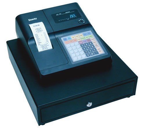 Sam4s CRSER265EJ SAM4S ER-265EJ 15 Department Thermal Black Cash Register