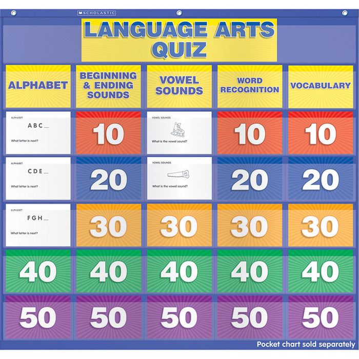 Language Arts Class Quiz: K–1 Pocket Chart Add-ons (SC541753)